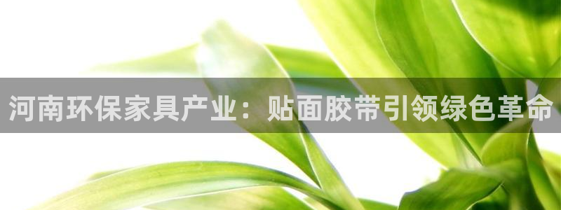 杏耀代理登录中心怎么进：河南环保家具产业：贴面胶带引领绿色革