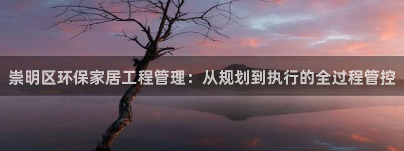 杏耀平台在线注册：崇明区环保家居工程管理：从规划到执行的全过